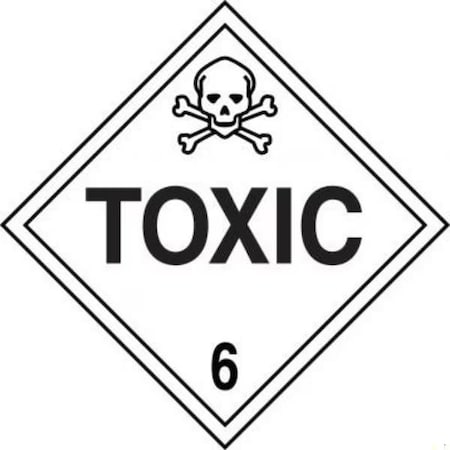 Accuform DOT PLACARD HAZARD CLASS 6 TOXIC MPL606CT10 MPL606CT10